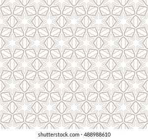 Seamless geometric line pattern in arabian style, ethnic ornament. Endless hexagonal texture for wallpaper, banners, invitation cards. Monochrome graphic lace background