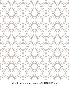 Seamless geometric line pattern in arabian style, ethnic ornament. Endless hexagonal texture for wallpaper, banners, invitation cards. Monochrome graphic lace background