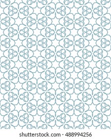 Seamless geometric line pattern in arabian style, ethnic ornament. Endless hexagonal texture for wallpaper, banners, invitation cards. Monochrome graphic lace background