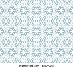 Seamless geometric line pattern in arabian style, ethnic ornament. Endless hexagonal texture for wallpaper, banners, invitation cards. Monochrome graphic lace background