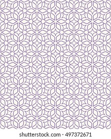 Seamless geometric line pattern in arabian style, ethnic ornament. Endless hexagonal texture for wallpaper, banners, invitation cards. Monochrome graphic lace background