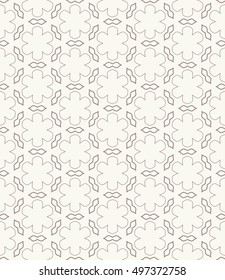 Seamless geometric line pattern in arabian style, ethnic ornament. Endless hexagonal texture for wallpaper, banners, invitation cards. Monochrome graphic lace background
