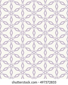 Seamless geometric line pattern in arabian style, ethnic ornament. Endless hexagonal texture for wallpaper, banners, invitation cards. Monochrome graphic lace background