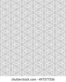 Seamless geometric line pattern in arabian style, ethnic ornament. Endless hexagonal texture for wallpaper, banners, invitation cards. Monochrome graphic lace background