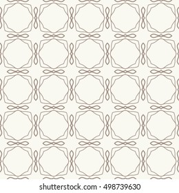 Seamless geometric line pattern in arabian style, ethnic ornament. Endless hexagonal texture for wallpaper, banners, invitation cards. Gray and white graphic lace background