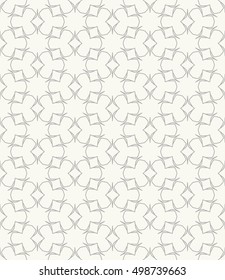Seamless geometric line pattern in arabian style, ethnic ornament. Endless hexagonal texture for wallpaper, banners, invitation cards. Gray and white graphic lace background