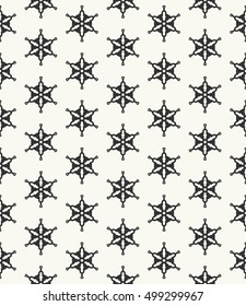 Seamless geometric line pattern in arabian style, ethnic ornament. Endless hexagonal texture for wallpaper, banners, invitation cards. Black and white graphic lace background