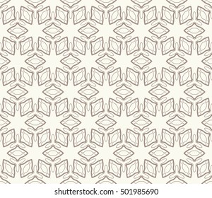 Seamless geometric line pattern in arabian style, ethnic ornament. Endless hexagonal texture for wallpaper, banners, invitation cards. Monochrome graphic lace background