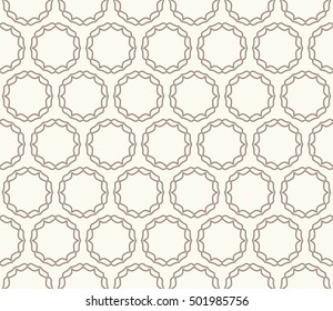 Seamless geometric line pattern in arabian style, ethnic ornament. Endless hexagonal texture for wallpaper, banners, invitation cards. Monochrome graphic lace background