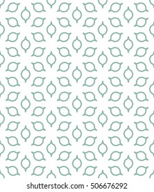 Seamless geometric line pattern in arabian style, ethnic ornament. Endless hexagonal texture for wallpaper, banners, invitation cards. Green and white graphic lace background