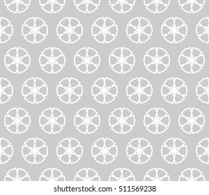 Seamless geometric line pattern in arabian style, ethnic ornament. Endless hexagonal texture for wallpaper, banners, invitation cards. Gray and white graphic lace background