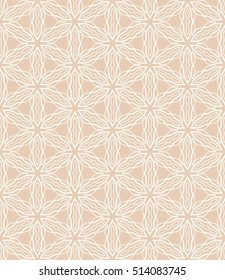 Seamless geometric line pattern in arabian style, ethnic ornament. Endless hexagonal texture for wallpaper, banners, invitation cards, graphic lace background