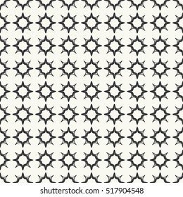 Seamless geometric line pattern in arabian style, ethnic ornament. Endless texture for wallpaper, banners, flyers, invitation cards. Black and white graphic lace background