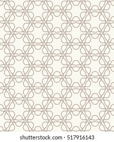 Seamless geometric line pattern in arabian style, ethnic ornament. Endless hexagonal texture for wallpaper, banners, flyers, invitation cards. Monochrome graphic lace background