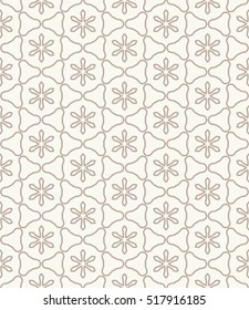 Seamless geometric line pattern in arabian style, ethnic ornament. Endless hexagonal texture for wallpaper, banners, flyers, invitation cards. Monochrome graphic lace background