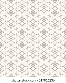 Seamless geometric line pattern in arabian style, ethnic ornament. Endless hexagonal texture for wallpaper, banners, flyers, invitation cards. Monochrome graphic lace background