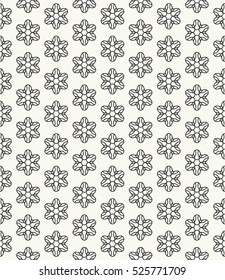 Seamless geometric line pattern in arabian style, ethnic ornament. Endless hexagonal texture for wallpaper, banners, invitation cards. Black and white graphic lace background