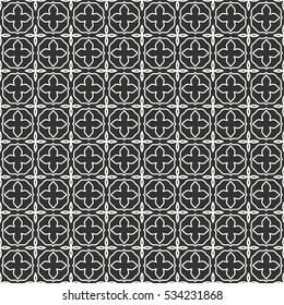 Seamless geometric line pattern in arabian style, ethnic ornament. Endless texture for wallpaper, banners, invitation cards. Black and white graphic lace background