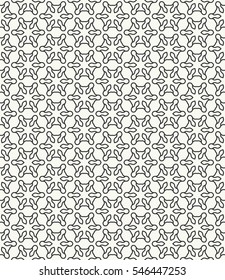 Seamless geometric line pattern in arabian style, ethnic ornament. Endless hexagonal texture for wallpaper, banners, invitations, business cards. Monochrome lace background