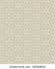 Seamless geometric line pattern in arabian style, ethnic ornament. Endless hexagonal texture for wallpaper, banners, invitations, business cards. Colorful lace background