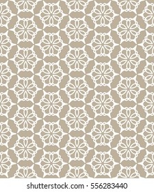 Seamless geometric line pattern in arabian style, ethnic ornament. Endless hexagonal texture for wallpaper, banners, invitations, business cards. Monochrome color graphic lace background