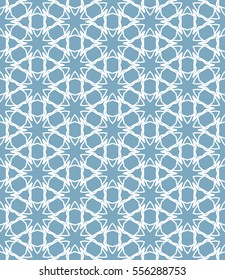 Seamless geometric line pattern in arabian style, ethnic ornament. Endless hexagonal texture for wallpaper, banners, invitations, business cards. Monochrome color graphic lace background