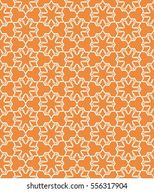 Seamless geometric line pattern in arabian style, ethnic ornament. Endless hexagonal texture for wallpaper, banners, invitations, business cards. Monochrome color graphic lace background