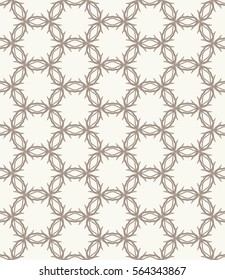 Seamless geometric line pattern in arabian style, ethnic ornament. Endless hexagonal texture for wallpaper, banners, invitations, business cards. Monochrome graphic lace background