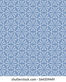 Seamless geometric line pattern in arabian style, ethnic ornament. Endless hexagonal texture for wallpaper, banners, invitations, business cards. Monochrome color graphic lace background