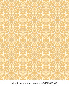 Seamless geometric line pattern in arabian style, ethnic ornament. Endless hexagonal texture for wallpaper, banners, invitations, business cards. Monochrome color graphic lace background