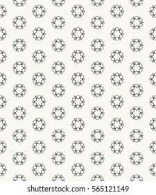 Seamless geometric line pattern in arabian style, ethnic ornament. Endless hexagonal lace texture for wallpaper, banners, invitations, business cards. Textile, fabric print. Black and white background