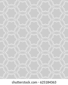 Seamless geometric line pattern in arabian style. Repeating linear texture for wallpaper, packaging, banners, invitations, business cards, fabric print. Monochrome graphic background, lace pattern