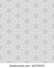 Seamless geometric line pattern in arabian style. Repeating linear texture for wallpaper, packaging, banners, invitations, business cards, fabric print. Monochrome graphic background, lace pattern