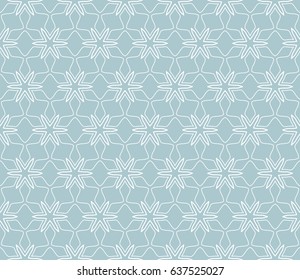 Seamless geometric line pattern in arabian style. Repeating linear texture for wallpaper, packaging, banners, invitations, business cards, fabric print. Monochrome graphic background, lace pattern