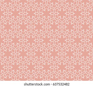 Seamless geometric line pattern in arabian style. Repeating linear texture for wallpaper, packaging, banners, invitations, business cards, fabric print. Monochrome graphic background, lace pattern