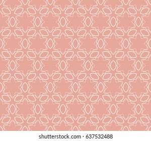 Seamless geometric line pattern in arabian style. Repeating linear texture for wallpaper, packaging, banners, invitations, business cards, fabric print. Monochrome graphic background, lace pattern