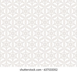 Seamless geometric line pattern in arabian style. Repeating linear texture for wallpaper, packaging, banners, invitations, business cards, fabric print. Monochrome graphic background, lace pattern