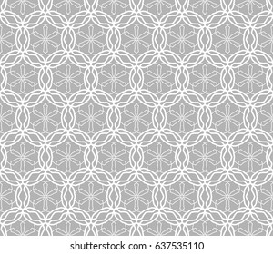 Seamless geometric line pattern in arabian style. Repeating linear texture for wallpaper, packaging, banners, invitations, business cards, fabric print. Monochrome graphic background, lace pattern