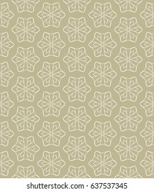 Seamless geometric line pattern in arabian style. Repeating linear texture for wallpaper, packaging, banners, invitations, business cards, fabric print. Monochrome graphic background, lace pattern