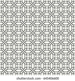 Seamless geometric line pattern in arabian style. Repeating linear texture for wallpaper, packaging, banners, invitations, business cards, fabric print. Monochrome graphic background, lace pattern