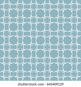 Seamless geometric line pattern in arabian style. Repeating linear texture for wallpaper, packaging, banners, invitations, business cards, fabric print. Monochrome graphic background, lace pattern