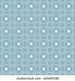 Seamless geometric line pattern in arabian style. Repeating linear texture for wallpaper, packaging, banners, invitations, business cards, fabric print. Monochrome graphic background, lace pattern