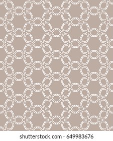 Seamless geometric line pattern in arabian style. Repeating linear texture for wallpaper, packaging, banners, invitations, business cards, fabric print. Monochrome graphic background, lace pattern