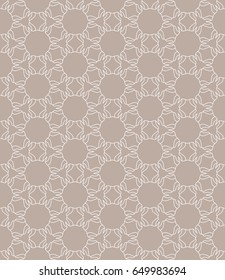 Seamless geometric line pattern in arabian style. Repeating linear texture for wallpaper, packaging, banners, invitations, business cards, fabric print. Monochrome graphic background, lace pattern