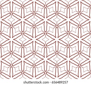 Seamless geometric line pattern in arabian style. Repeating linear texture for wallpaper, packaging, banners, invitations, business cards, fabric print. Monochrome graphic background, lace pattern