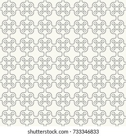 Seamless geometric line pattern in arabian style. Repeating linear texture for wallpaper, packaging, banner, invitation, business card, fabric print. Monochrome graphic background, lace pattern