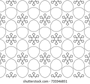 Seamless geometric line pattern in arabian style. Repeating linear texture for wallpaper, packaging, banner, invitation, business card, fabric print. Monochrome graphic background, lace pattern