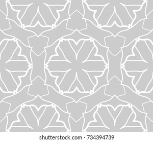 Seamless geometric line pattern in arabian style. Repeating linear texture for wallpaper, packaging, banner, invitation, business card, fabric print. Monochrome graphic background, lace pattern