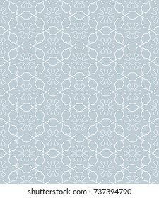 Seamless geometric line pattern in arabian style. Repeating linear texture for wallpaper, packaging, banner, invitation, business card, fabric print.Monochrome graphic background, lace pattern