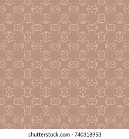 Seamless geometric line pattern in arabian style. Repeating linear texture for wallpaper, packaging, banner, invitation, business card, fabric print.Monochrome graphic background, lace pattern